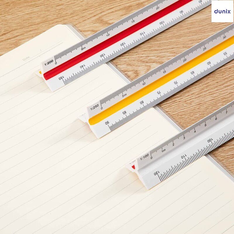 Scale Ruler, Plastic Triangular Scale, 30 cm Architecture Ruler, Triangular Ruler, Metric Scale Ruler (Scale 1:20, 1:25, 1:50, 1:75, 1:100, 1:125)