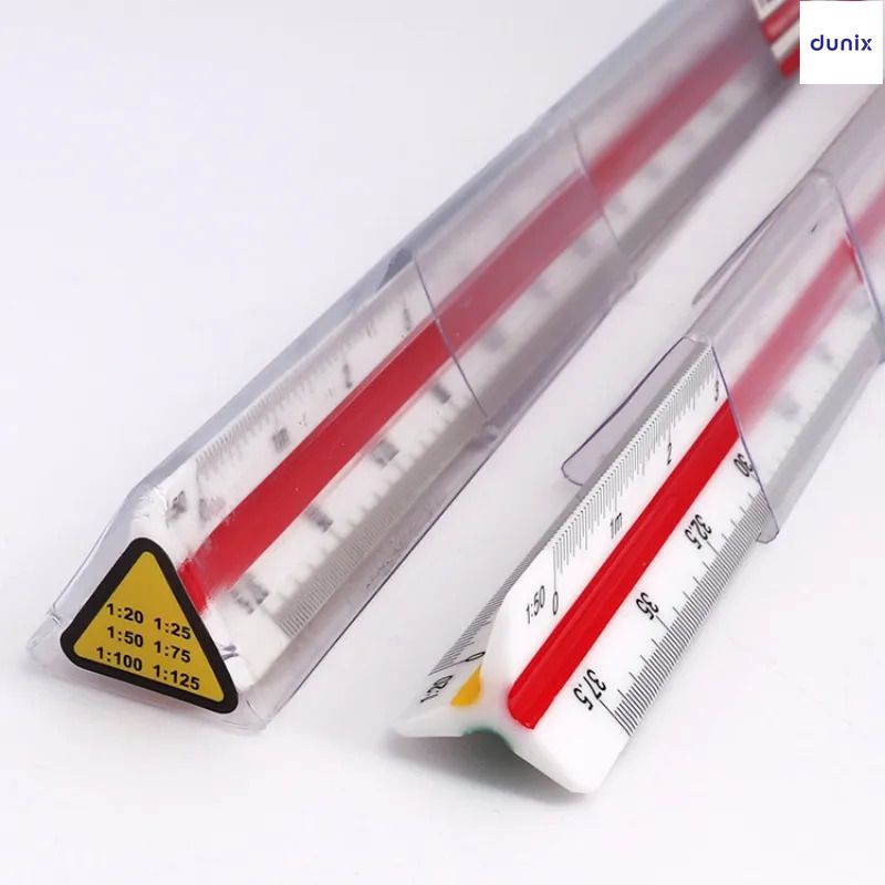 Scale Ruler, Plastic Triangular Scale, 30 cm Architecture Ruler, Triangular Ruler, Metric Scale Ruler (Scale 1:20, 1:25, 1:50, 1:75, 1:100, 1:125)