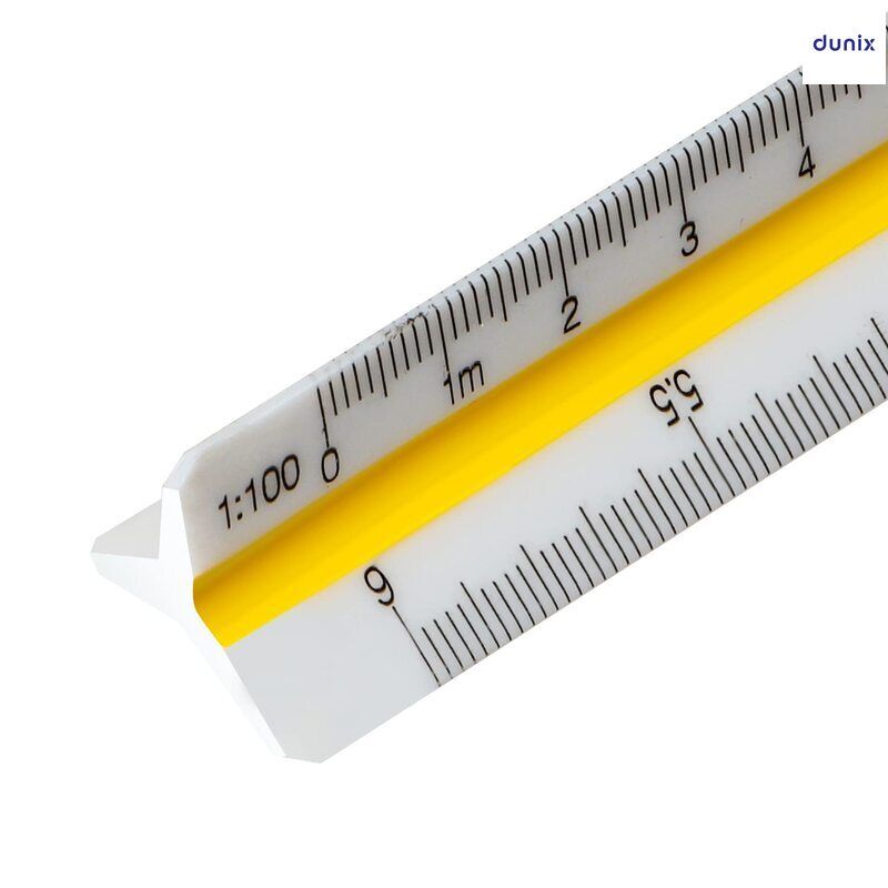 Scale Ruler, Plastic Triangular Scale, 30 cm Architecture Ruler, Triangular Ruler, Metric Scale Ruler (Scale 1:20, 1:25, 1:50, 1:75, 1:100, 1:125)