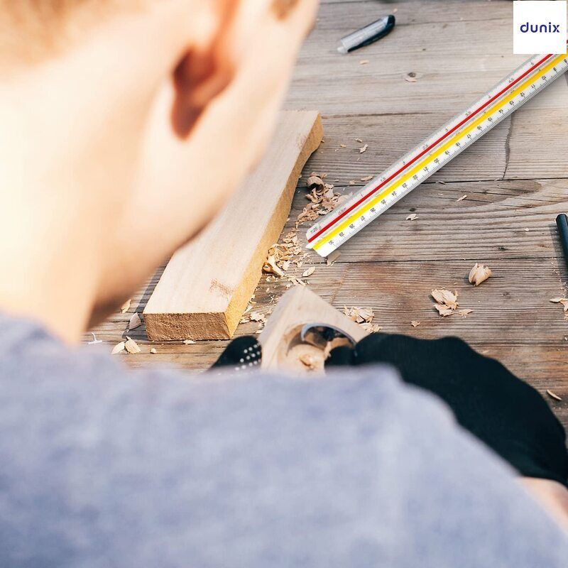 Scale Ruler, Plastic Triangular Scale, 30 cm Architecture Ruler, Triangular Ruler, Metric Scale Ruler (Scale 1:20, 1:25, 1:50, 1:75, 1:100, 1:125)