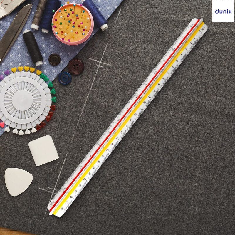 Scale Ruler, Plastic Triangular Scale, 30 cm Architecture Ruler, Triangular Ruler, Metric Scale Ruler (Scale 1:20, 1:25, 1:50, 1:75, 1:100, 1:125)