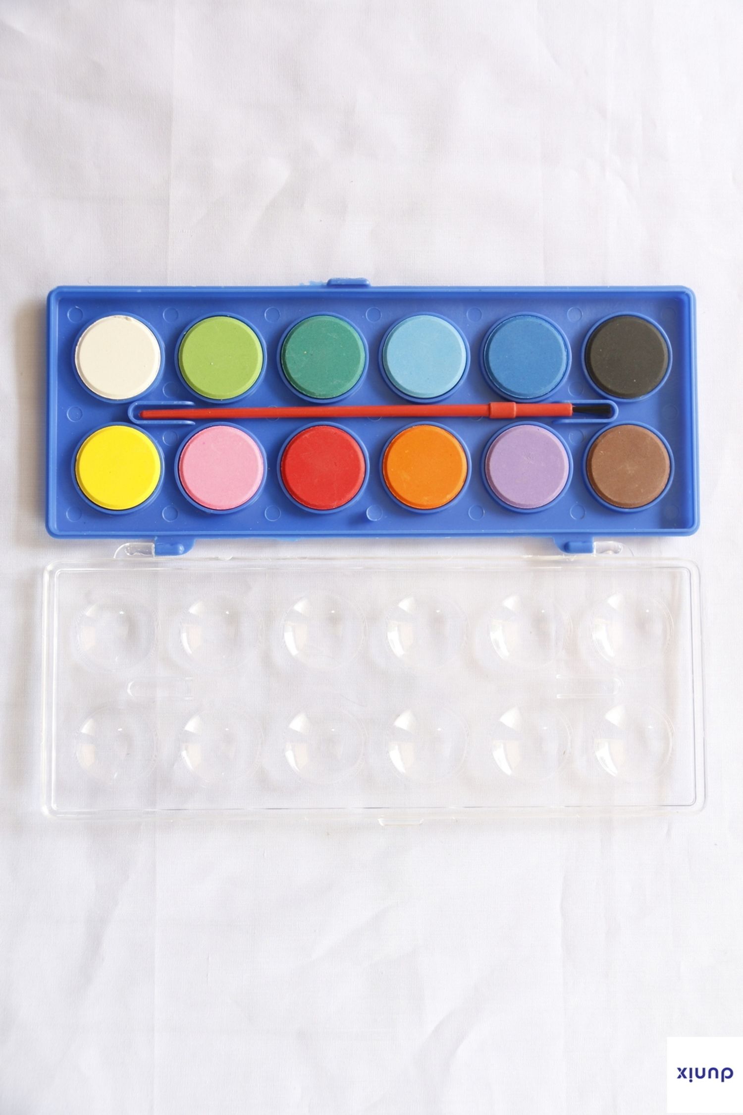 12-Color Watercolor Paint Set with Brush – Washable Non-Toxic Paints for Kids & Artists