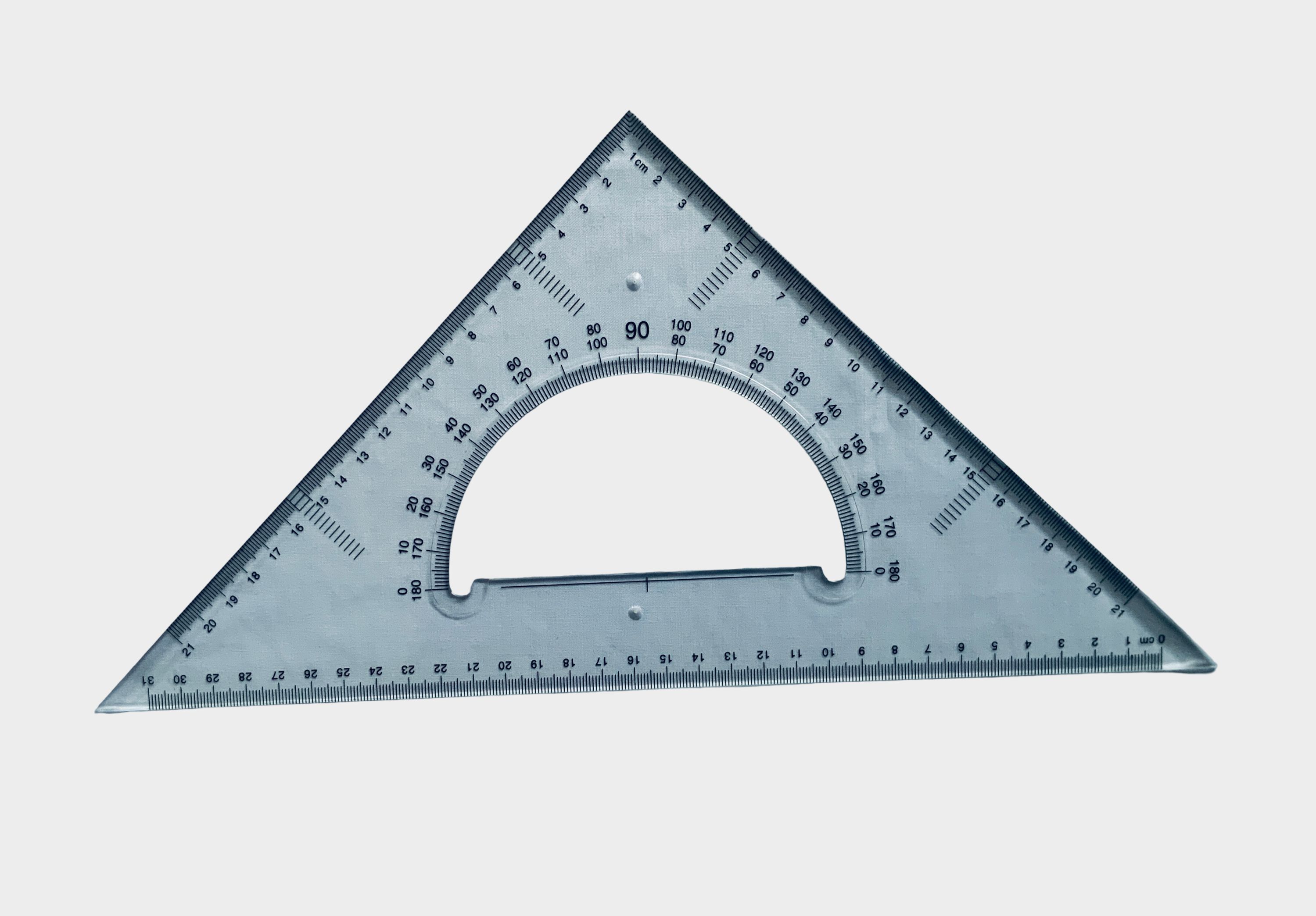 45cm Transparent Triangular Set Square – Large Geometry Triangle Ruler for Technical Drawing & Drafting, architecture tools