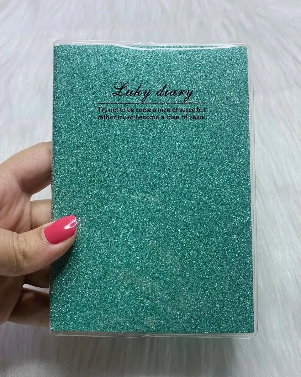 A7 Lucky Diary – Premium Glitter Notebook, Journal, Memo for Dreamers NOTEPAD