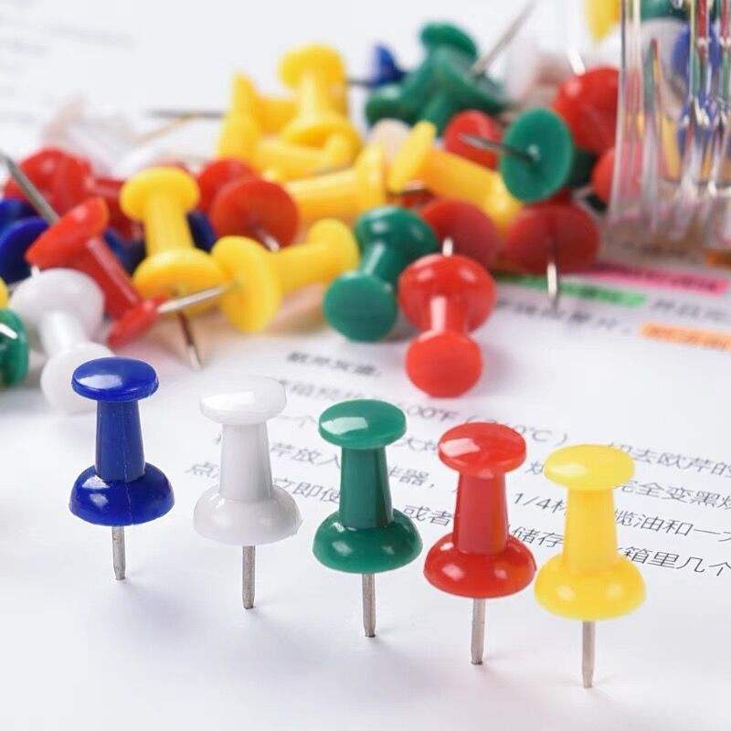 35pcs Multi-Color Push Pins  Colored Push Pins Set Thumb Tacks/Map Pins 35 Pack  Multi-Color Notice Board Pins