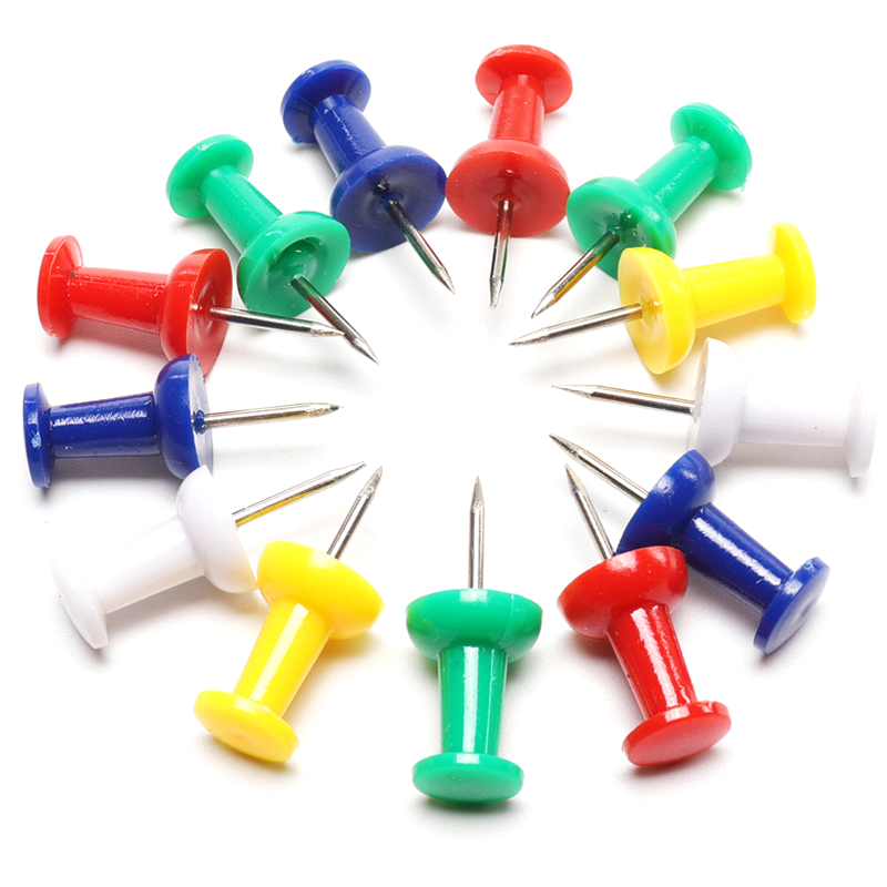 35pcs Multi-Color Push Pins  Colored Push Pins Set Thumb Tacks/Map Pins 35 Pack  Multi-Color Notice Board Pins