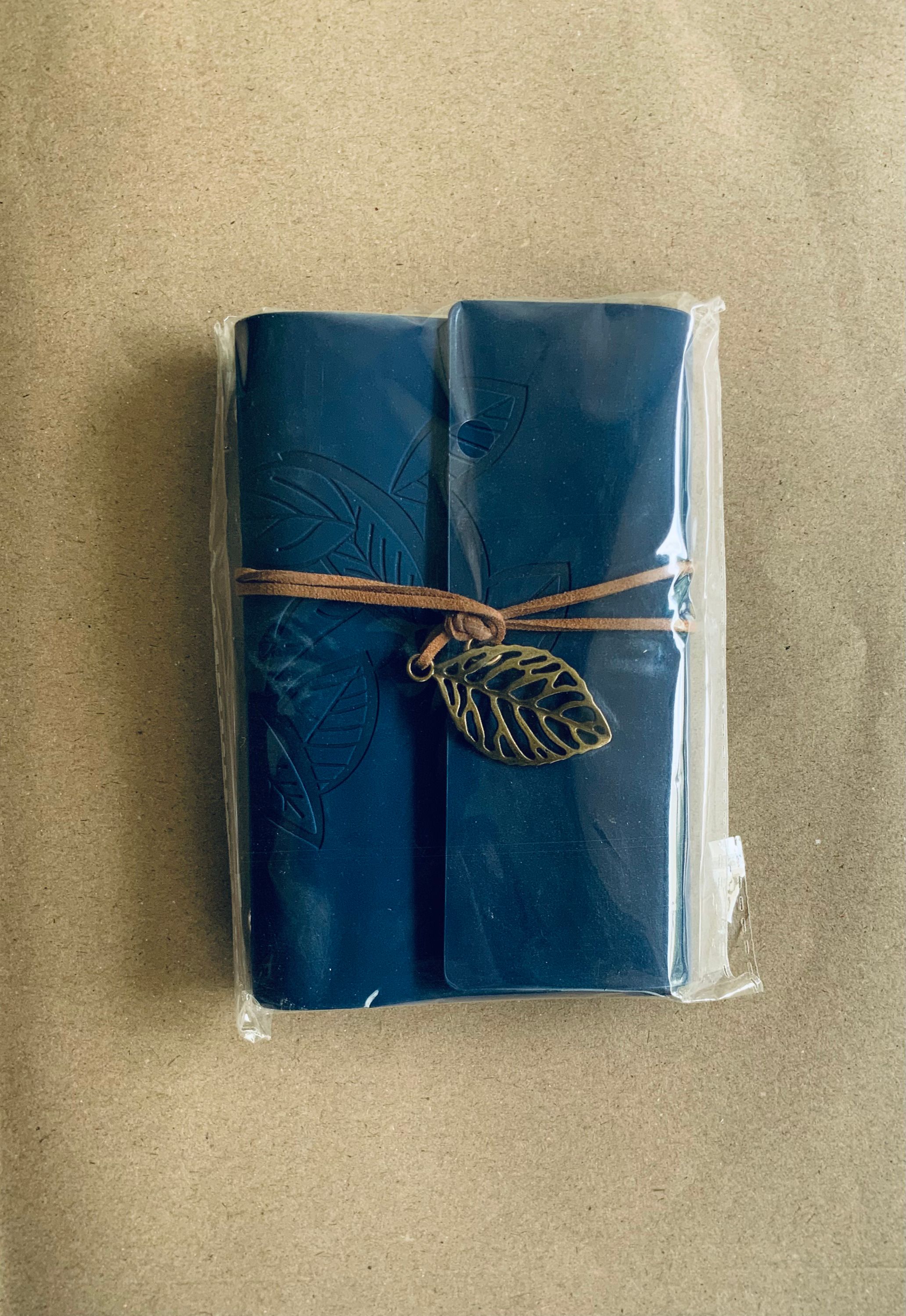 Vintage Leaf Charm PU Leather Notebook. A5/A6 Diary, Journal Memo