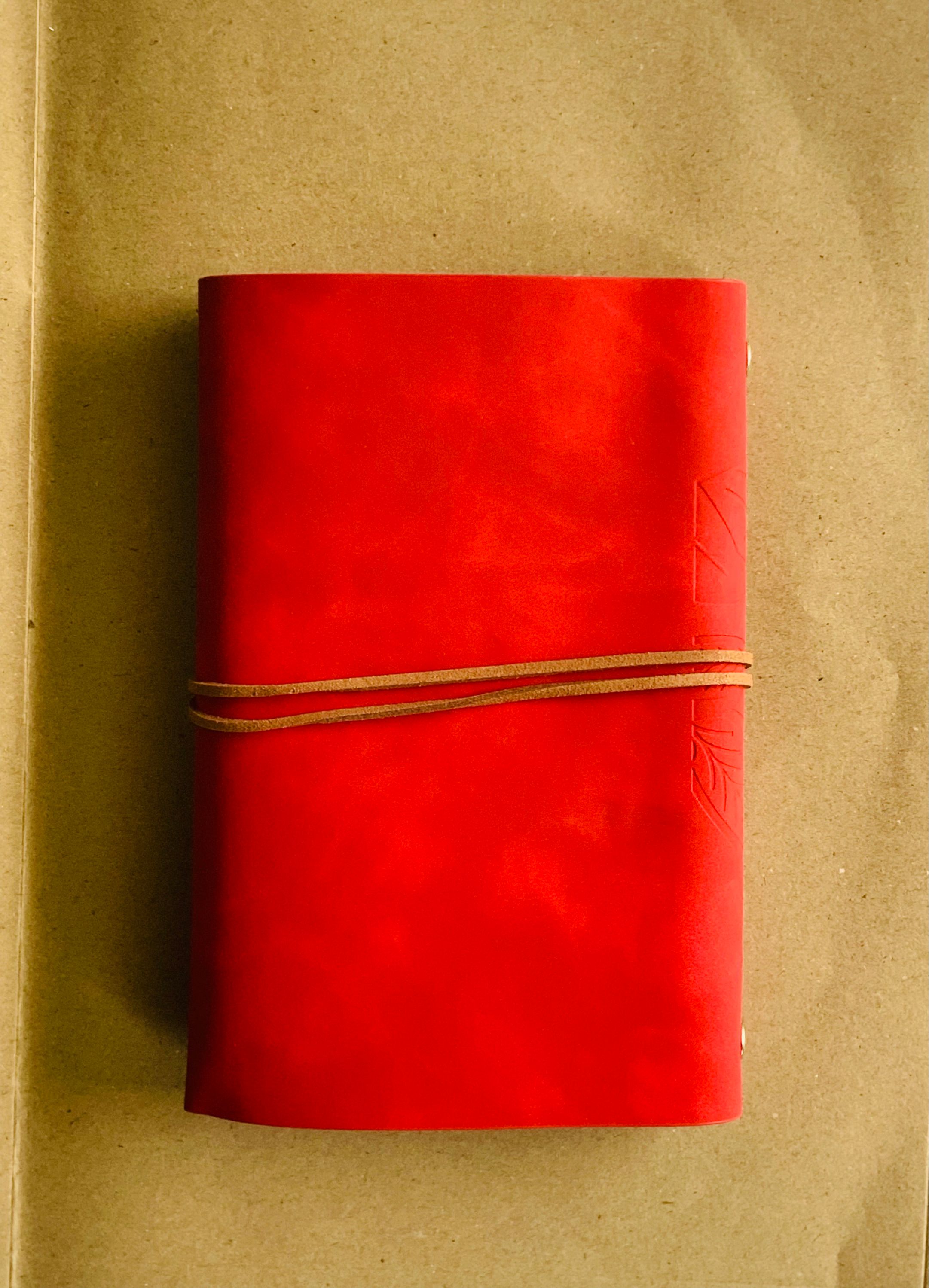 Vintage Leaf Charm PU Leather Notebook. A5/A6 Diary, Journal Memo