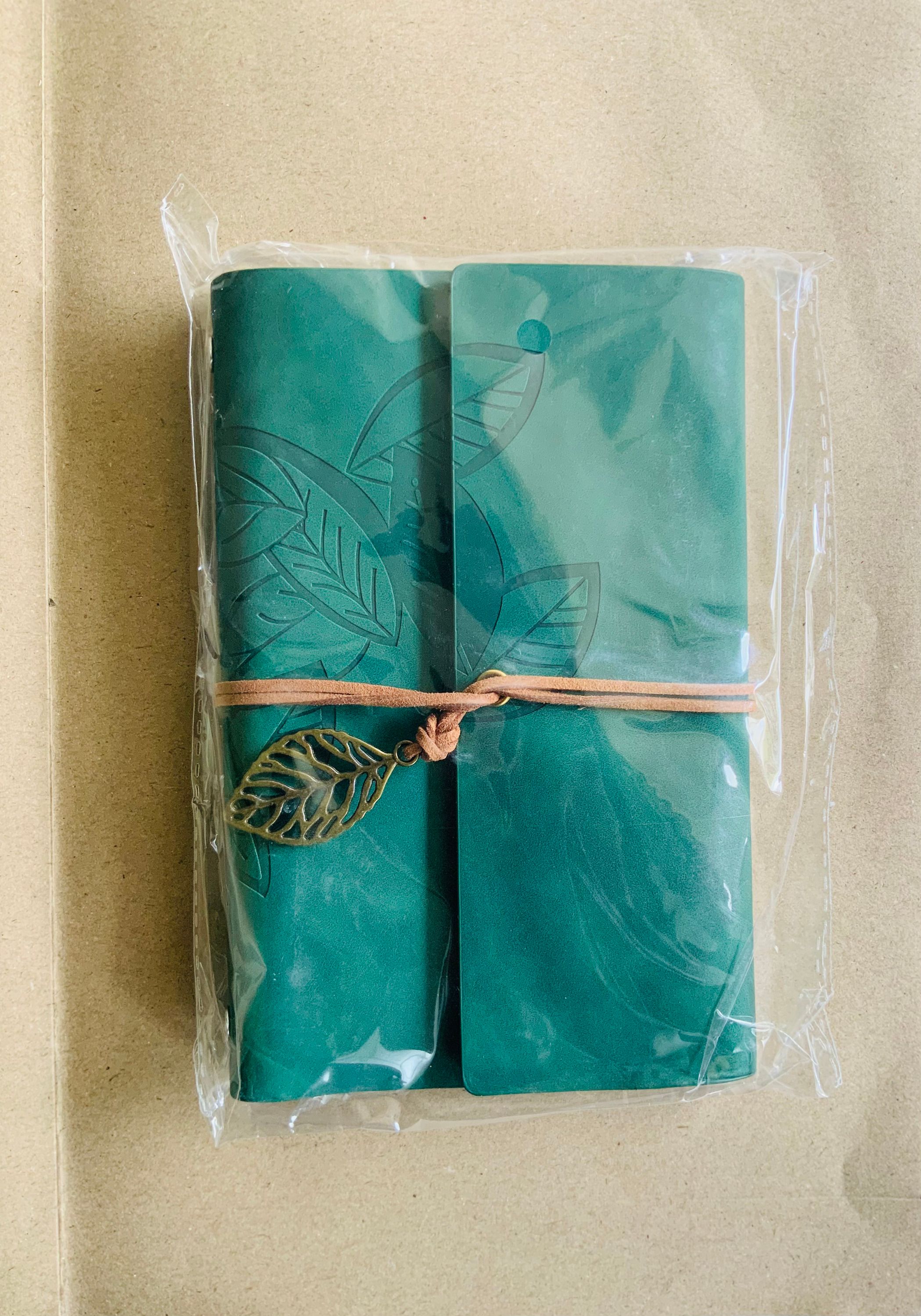 Vintage Leaf Charm PU Leather Notebook. A5/A6 Diary, Journal Memo