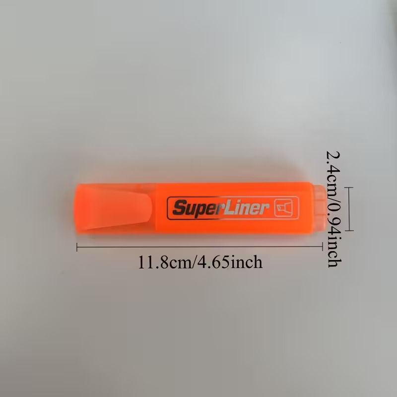 SuperLiner Highlighters – Fluorescent Marker Pens (4 Colors) Highlighter Set – Neon Color Study/Office Markers