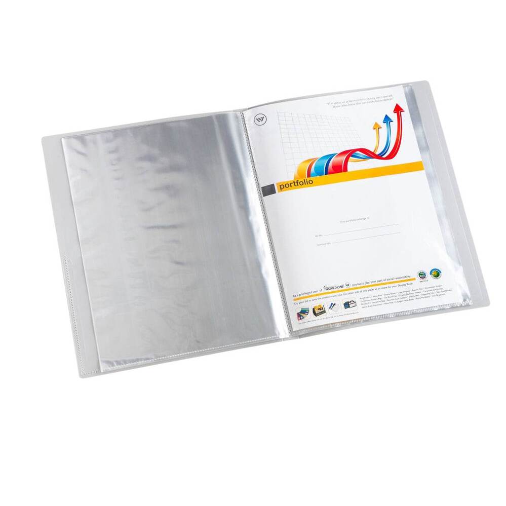 A4 Display Book 40 Pockets | Clear File Folder | Plastic Presentation File | Office & School Display Folder