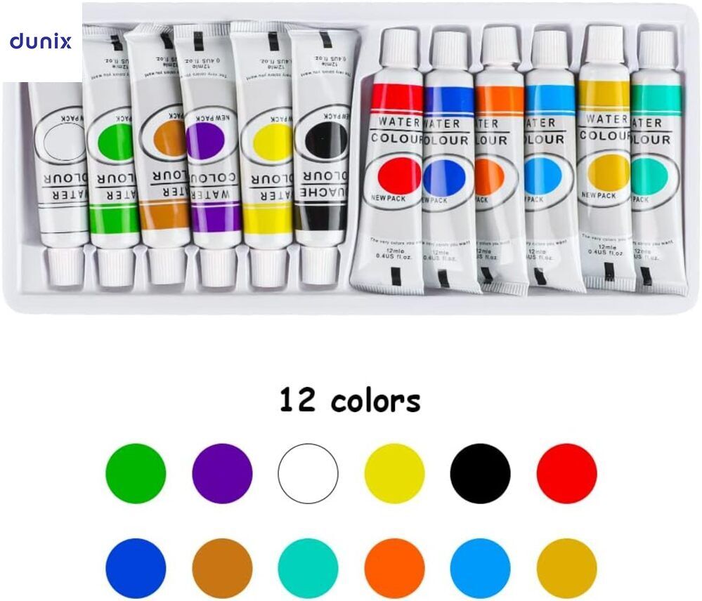Watercolor Painting Set Oil Painting Pigments for Kids Adult12 Colors Painting Set 12ml Tube Art Painting Pigment for Rocks Paper Acrylic Paint Set Watercolor Painting Set Oil Painting Pigments