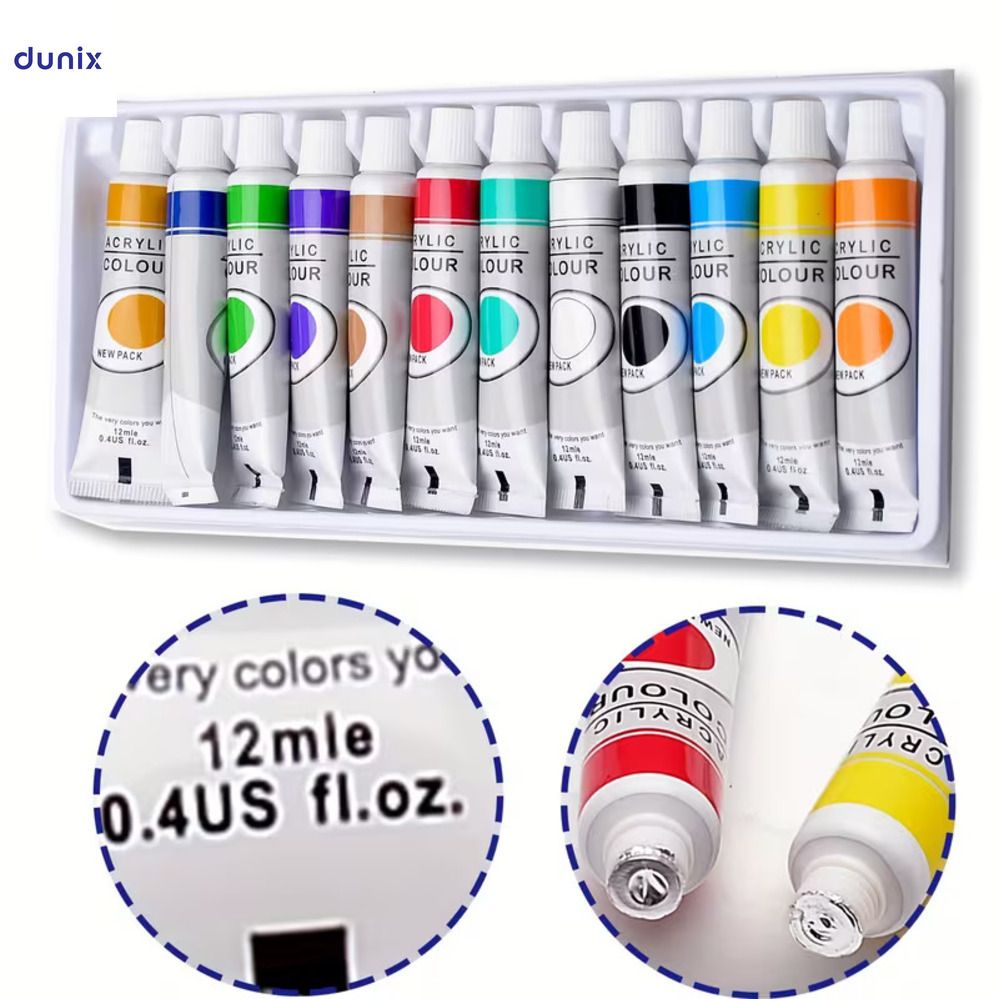 Watercolor Painting Set Oil Painting Pigments for Kids Adult12 Colors Painting Set 12ml Tube Art Painting Pigment for Rocks Paper Acrylic Paint Set Watercolor Painting Set Oil Painting Pigments