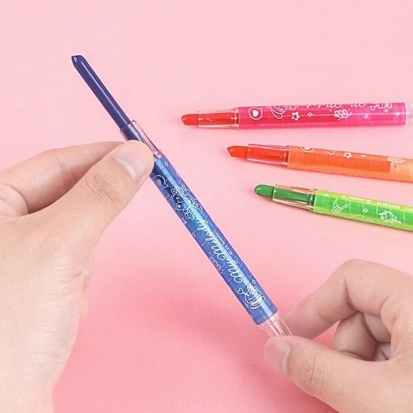 24 Colors Rotating Crayon Set | My Melody Cute Colored Pencils | Twist-Up Wax Crayons for Kids & Students