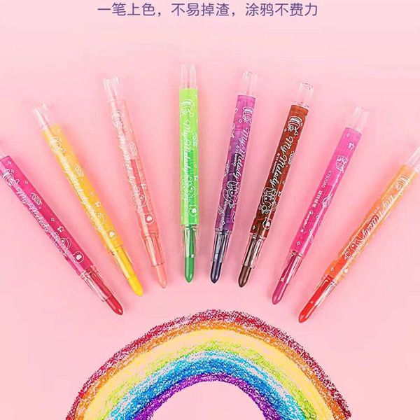 24 Colors Rotating Crayon Set | My Melody Cute Colored Pencils | Twist-Up Wax Crayons for Kids & Students