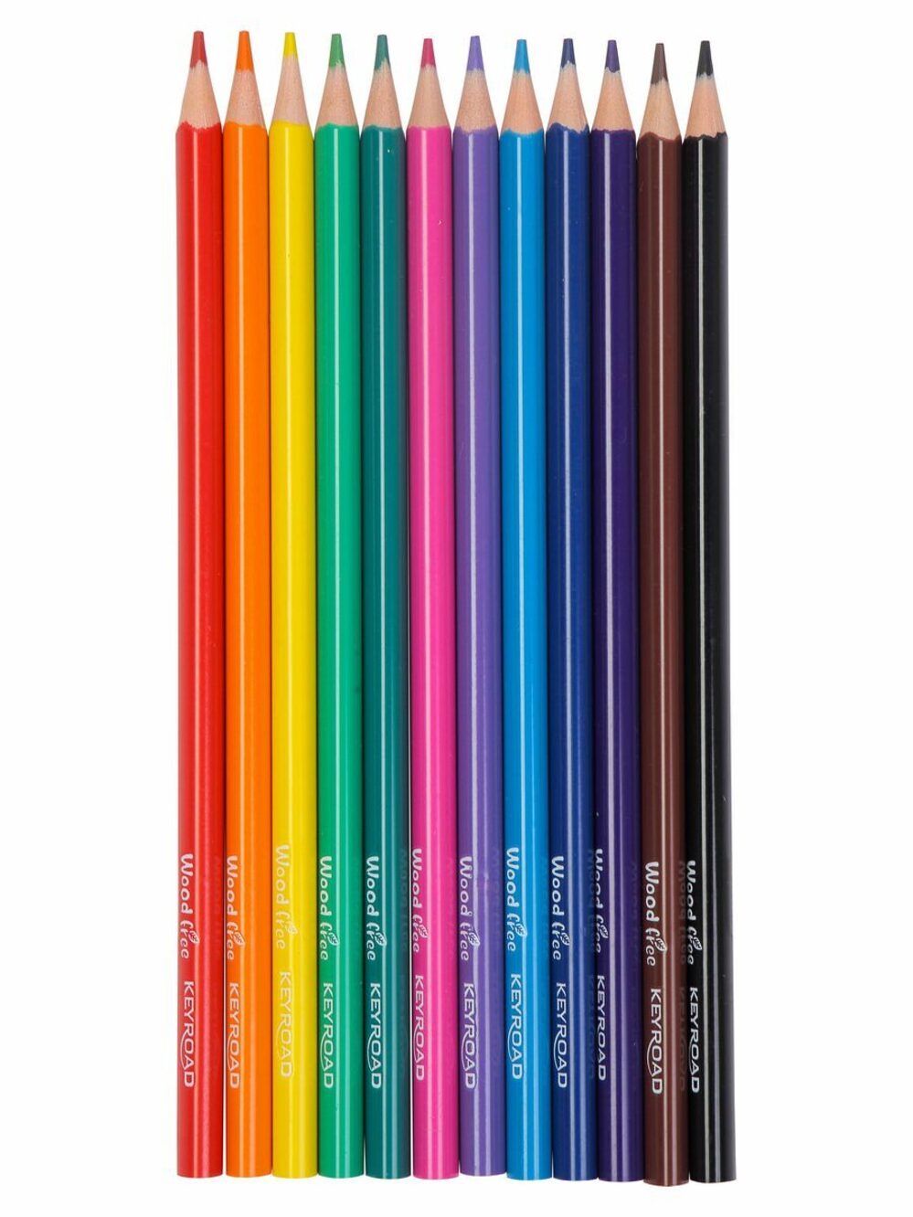 12 Colour Pencils  Triangular Colored Pencils for Kids & Students  Easy Grip Drawing Pencils