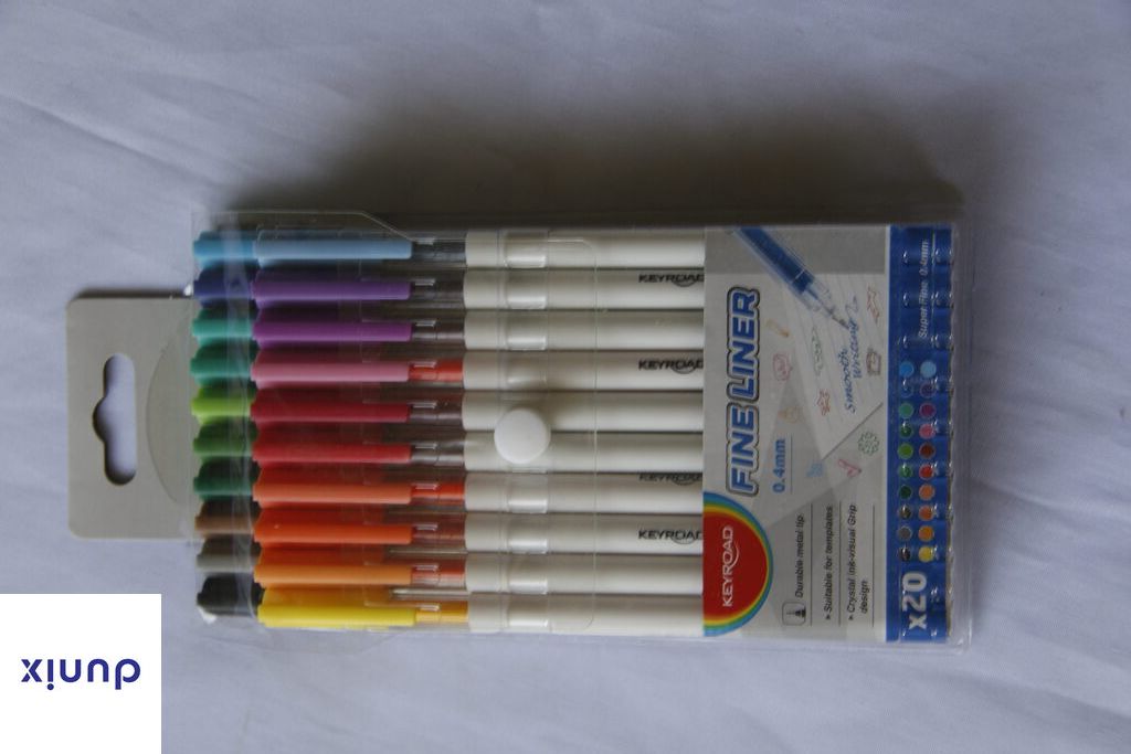 KEYROAD Fine Liner Pens 20pcs | 0.4mm Colored Fine liner Drawing & Writing Pens | Smooth Ink Art Pens