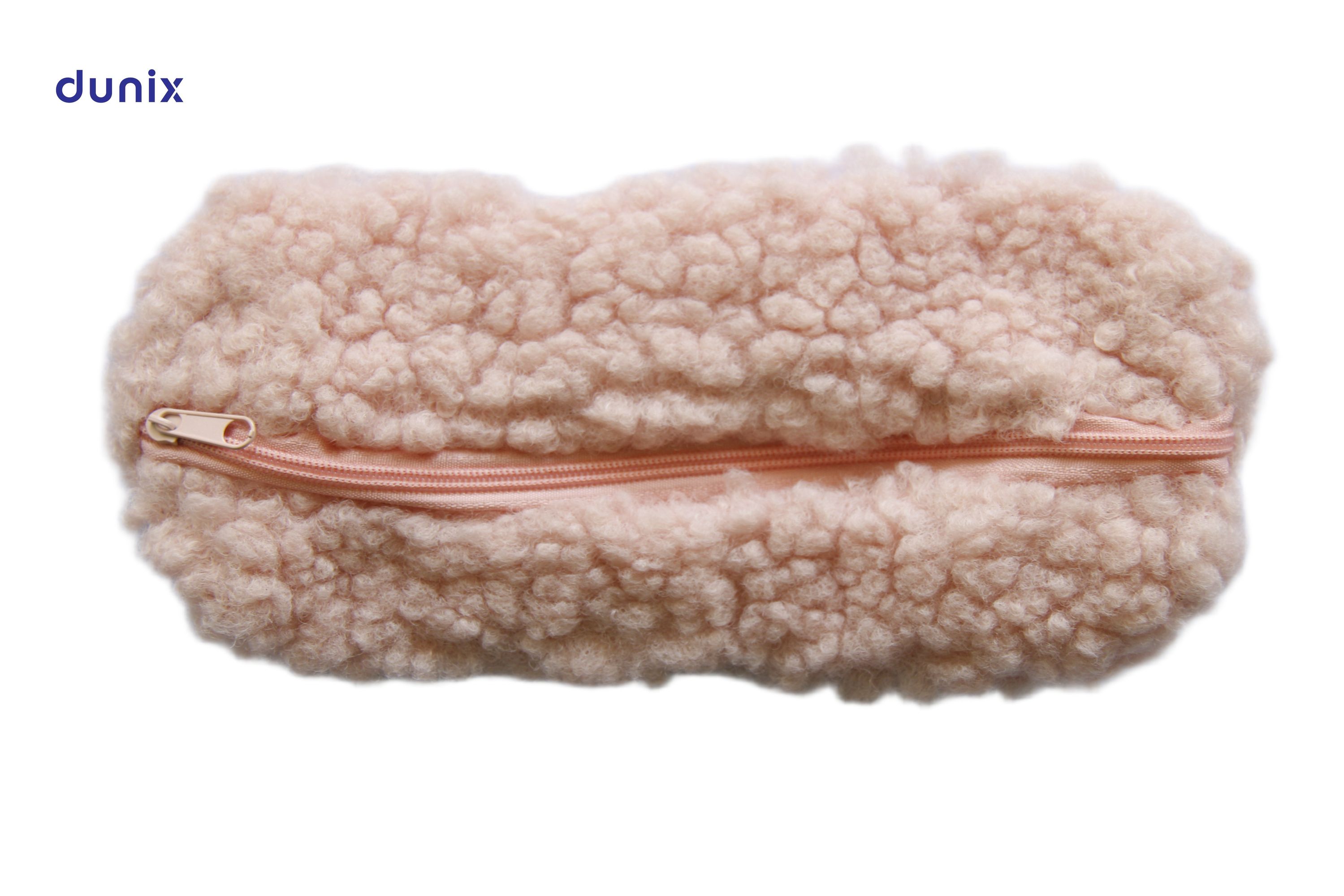 Dunix Fluffy Teddy Pencil Pouch – Plush Zipper Pen Bag – Soft Cosmetic & Stationery Organizer