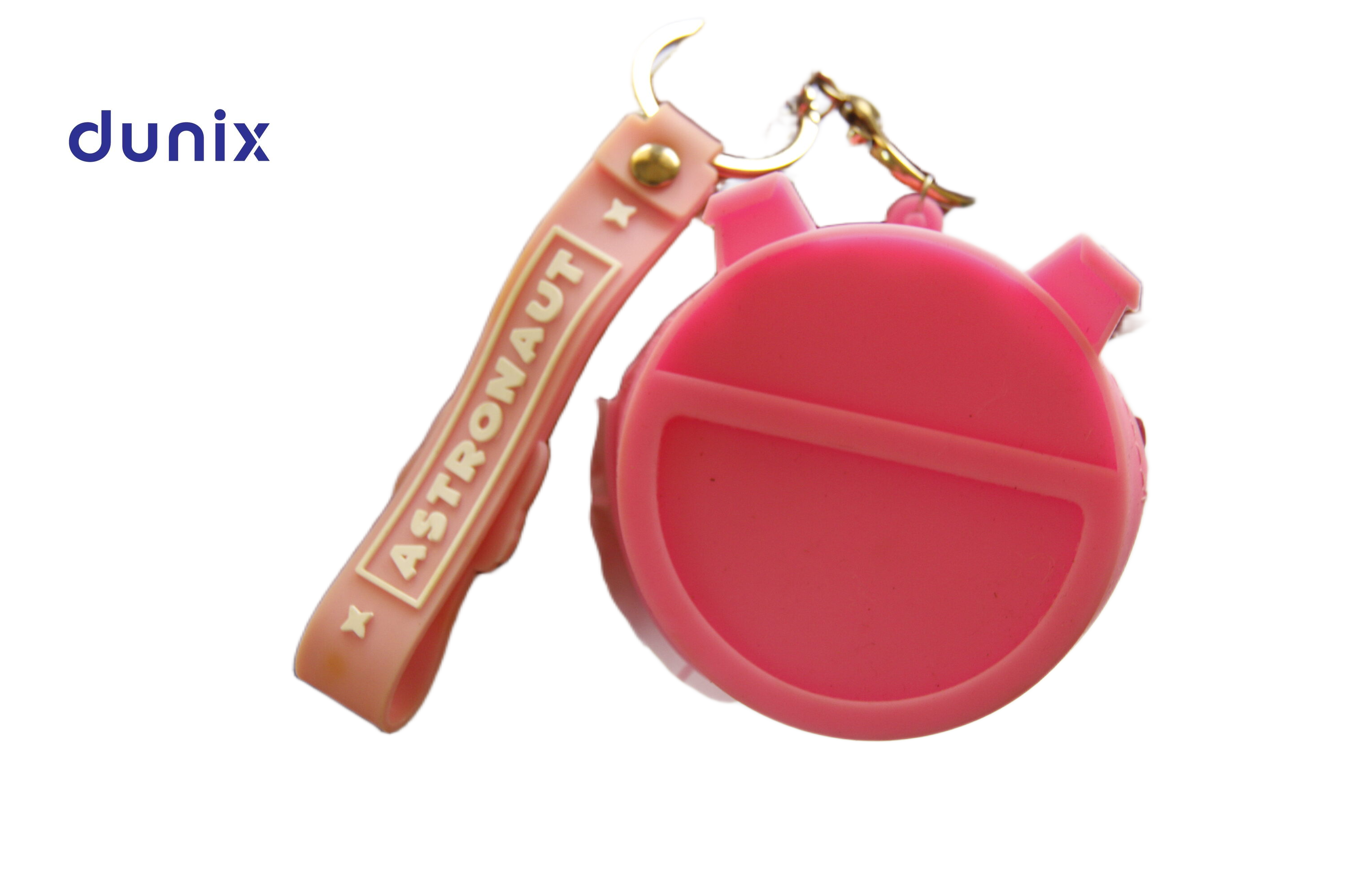 Pop-It Silicone Keychain with Zipper Pouch - Fidget Key Holder Wristlet - Cute Cartoon Design Keyring for Kids & Adults