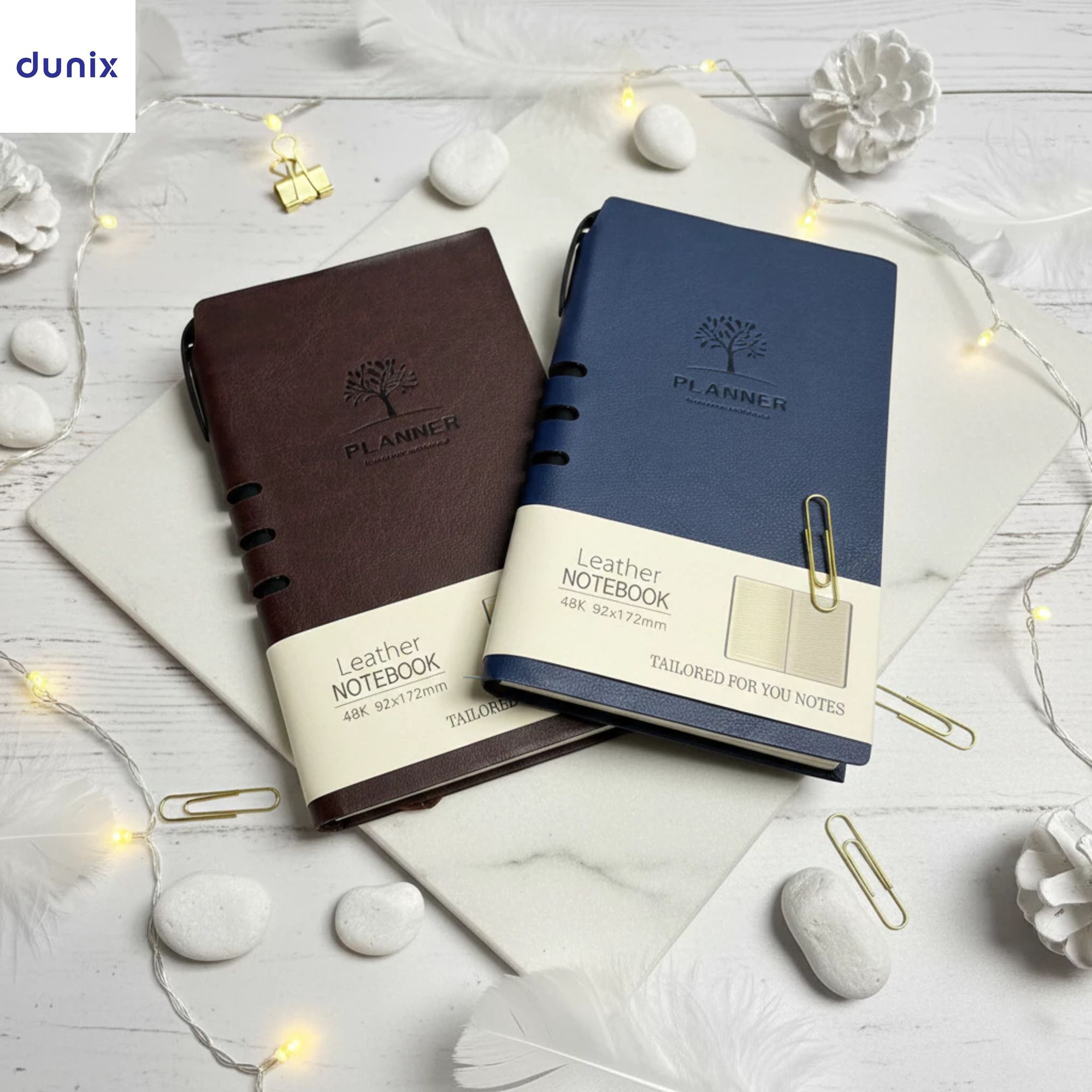 A6 PU Leather Notebook + FREE PEN - 100 Pages Lined Journal with Elastic Closure & Bookmark - Professional Pocket Diary for Work School Office Writing