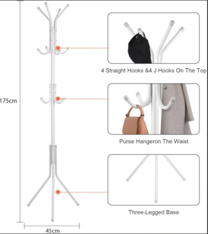 New arrival🎉🎉🎉🎊❗170cm high metallic coat or bags hanger stand