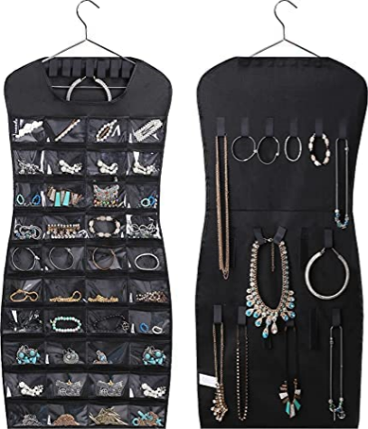 Restocked🔥

Dress shape 40 pockets on the front & 20 loops on the back jewelry organizer