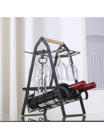 NEW ARRIVAL* 🔥🔥🔥🔥 *Metallic Countertop Wine Rack - with 2 bottle slots 4 wine glass slots