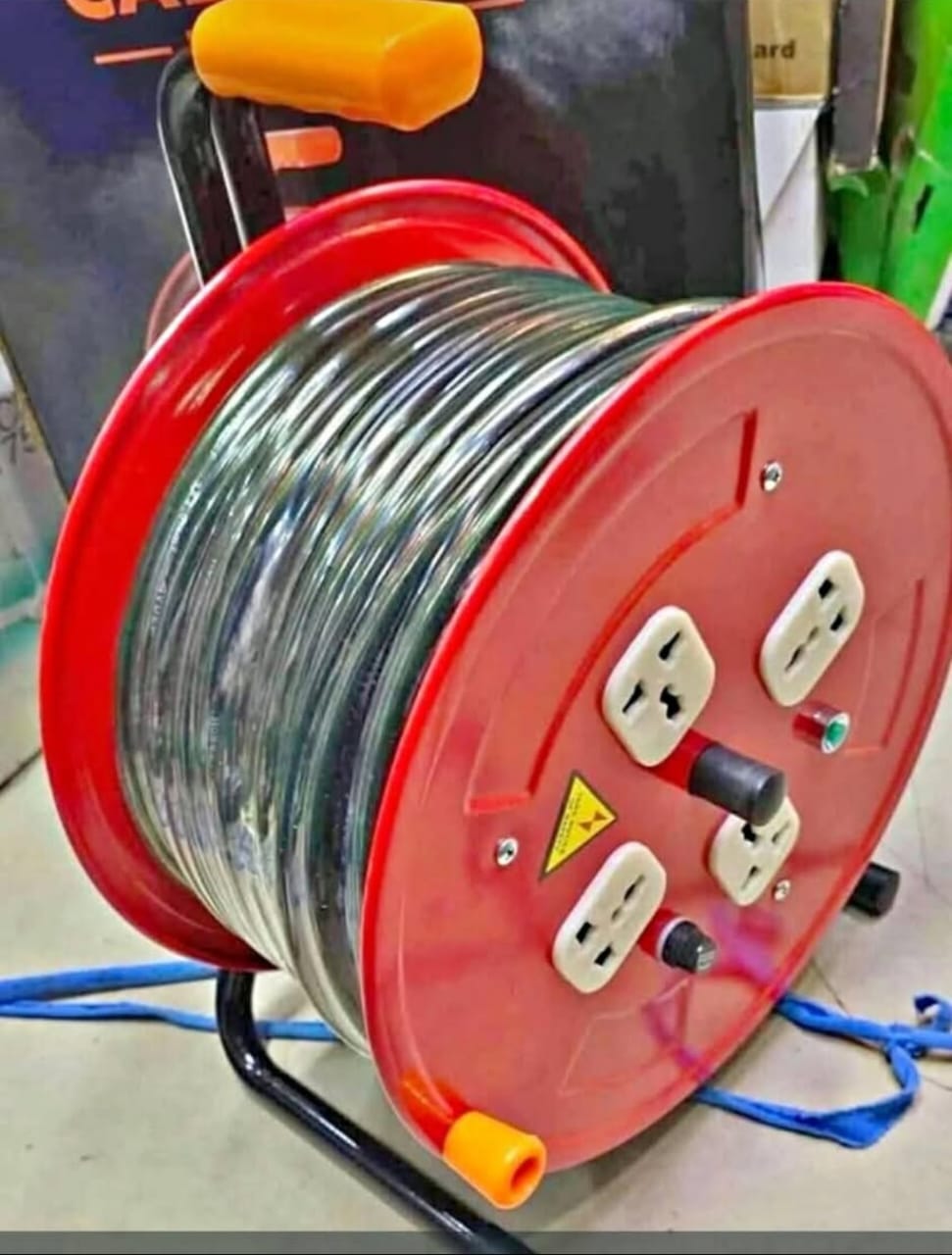 Heavy Duty 25M 2.5MM POWER CABLE EXTENSION REEL With 4 Sockets For Home And Industrial Use PROFESSIONAL EXTENSION REEL 25 METER 2.5MM HIGH QUALITY CABLE REEL