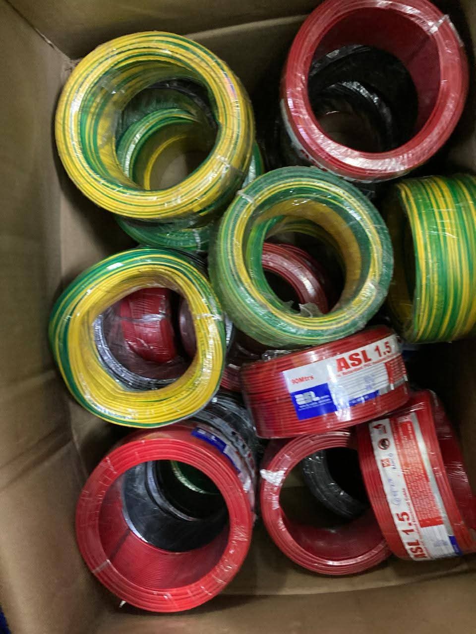 Electric Cables (ASL) 90M roll 1.5mm Single Red, Black, Yellow