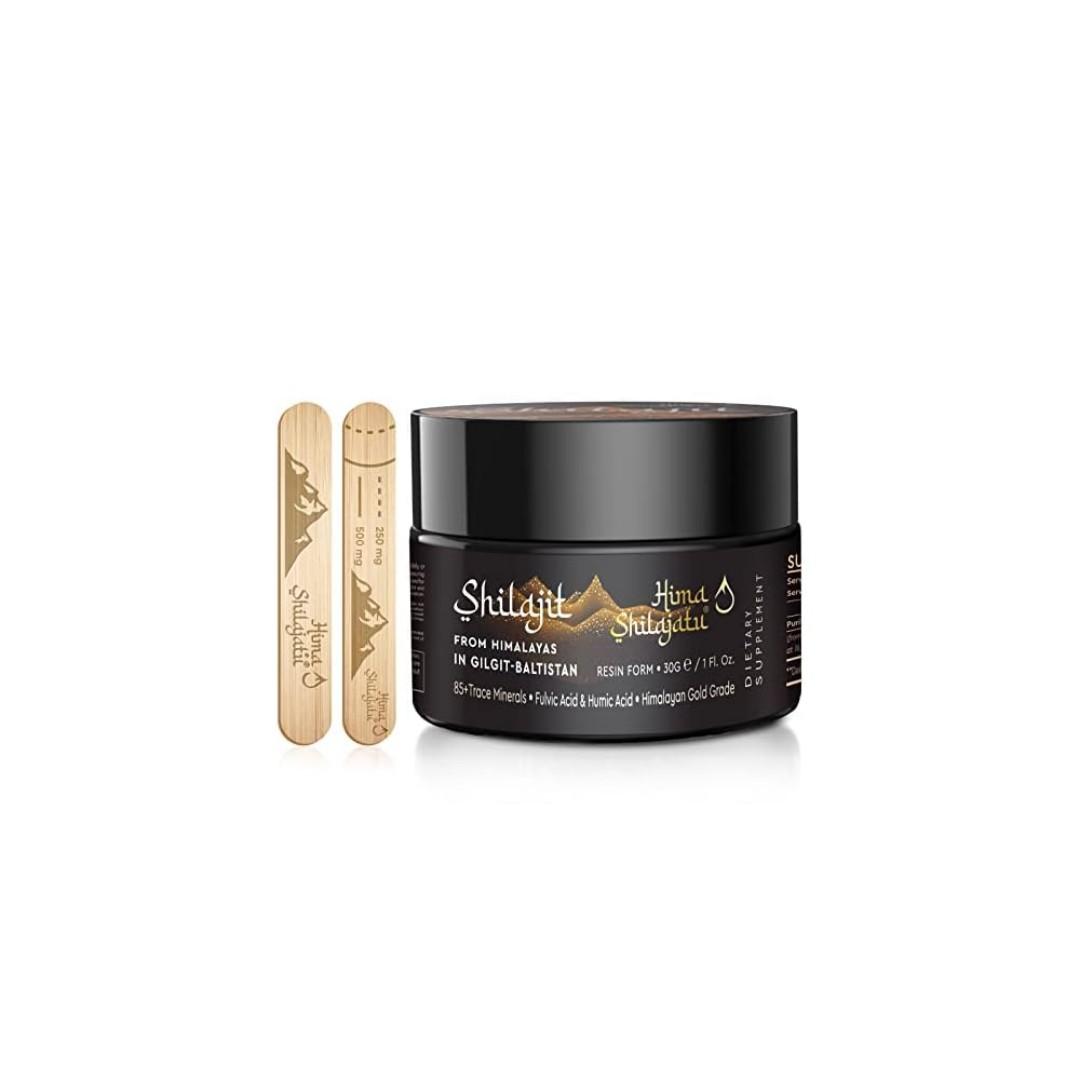 Gold Grade Pure Himalayan Shilajit Resin with 85+ Trace Minerals & Fulvic Acid - Energy & Immune Support.