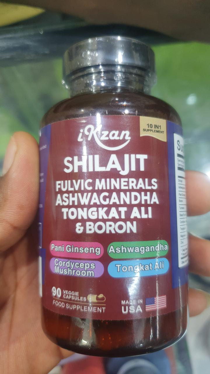 Pure Shilajit Himalayan10,000mg, Ashwagandha 2000MG, Cordyceps Mushroom 500MG, Panax Ginseng 1500MG, Tongkat Ali 300mg, Boron 6mg, Turmeric 25mg, Black Pepper 5mg, Magnesium 50mg, Zinc 11mg. view 5