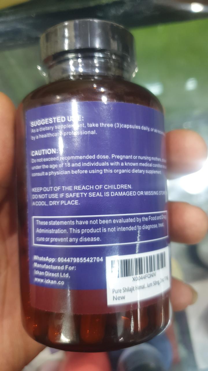 Pure Shilajit Himalayan10,000mg, Ashwagandha 2000MG, Cordyceps Mushroom 500MG, Panax Ginseng 1500MG, Tongkat Ali 300mg, Boron 6mg, Turmeric 25mg, Black Pepper 5mg, Magnesium 50mg, Zinc 11mg. view 6