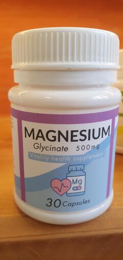 Magnesium Glycinate 500mg, 30,60,90 Capsules, High Absorption & Gut-Friendly, Bone, Muscle, Heart, Energy Support