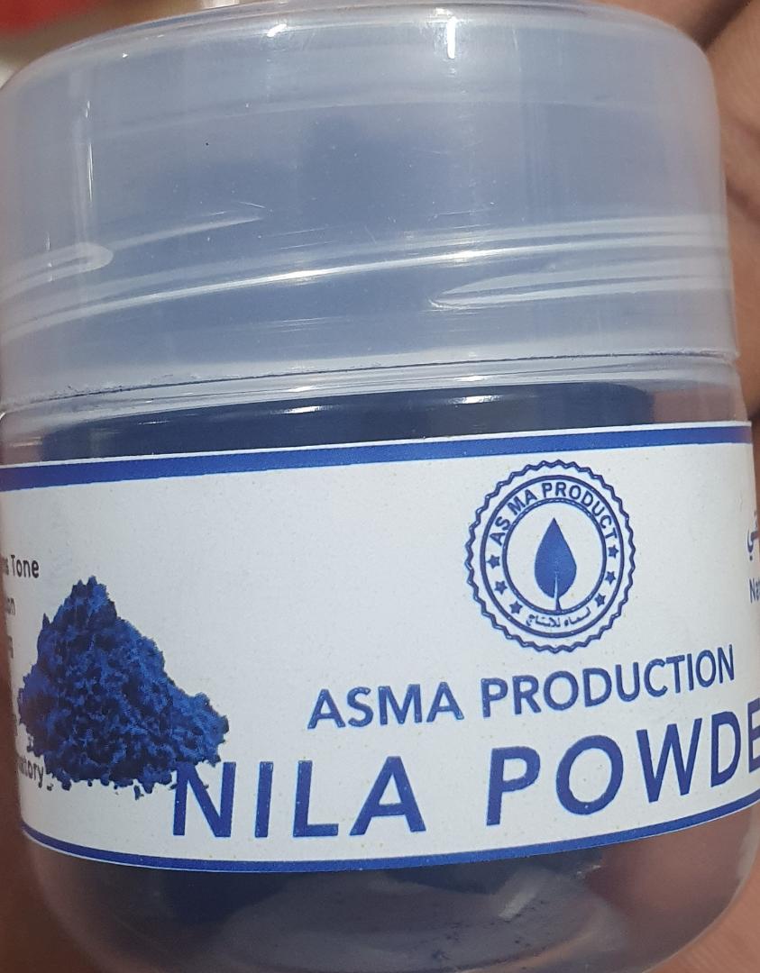 Nila powder/ indigo powder or Moroccan nila, (is a natural blue powder used in skincare, particularly for its potential skin brightening and anti-inflammator