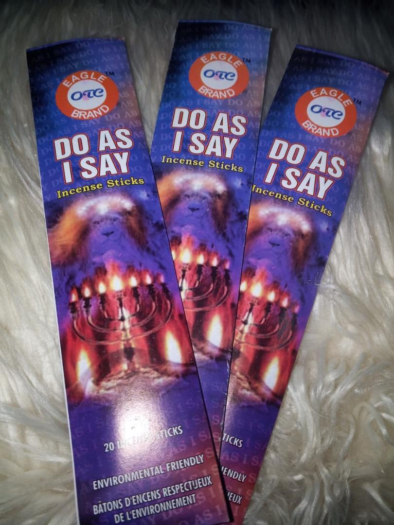 DO AS I SAY INCENSE STICKS (command ur sting person )