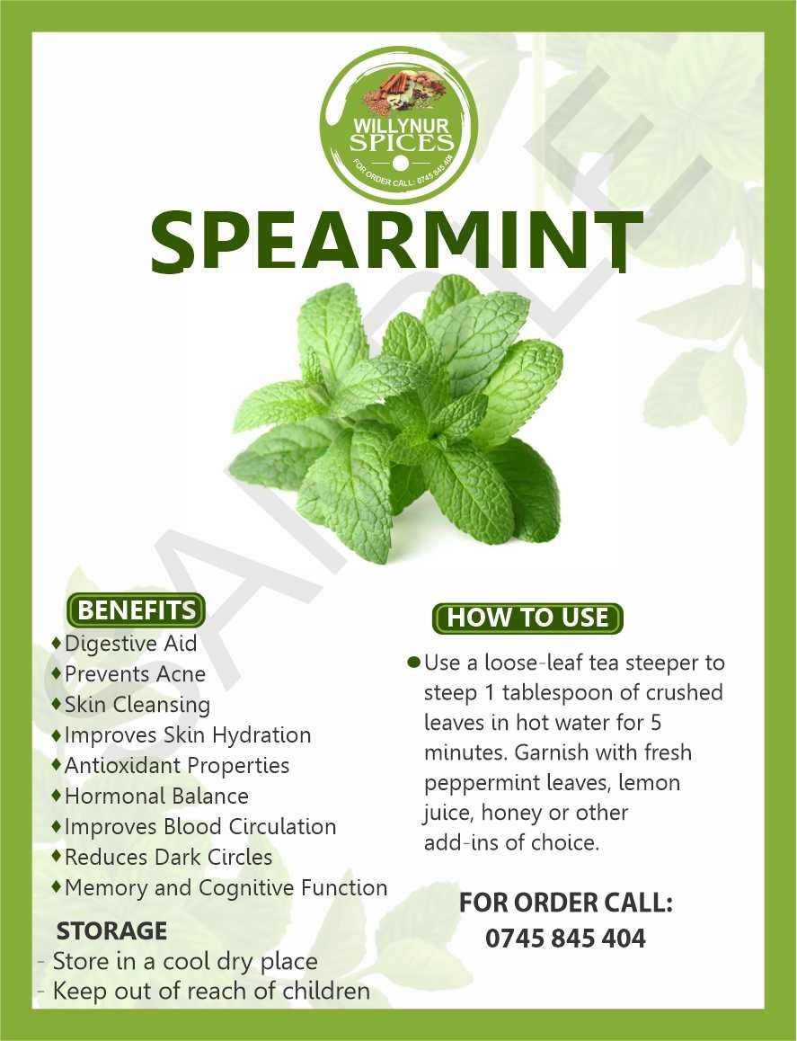 SPEARMINT Organic Mint Leaf Powder For PCOS, Stubborn Acne And Hormonal Imbalance
