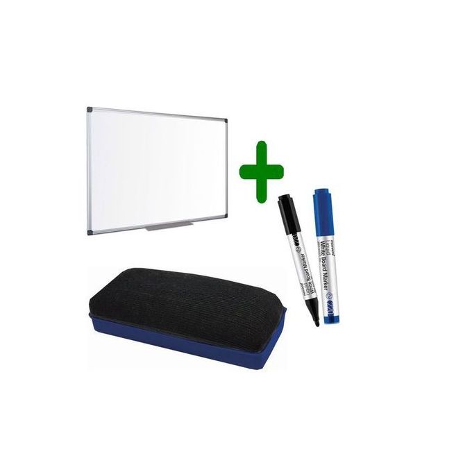 Whiteboard 3ft X 2ft, 2 White Board Markers & Duster