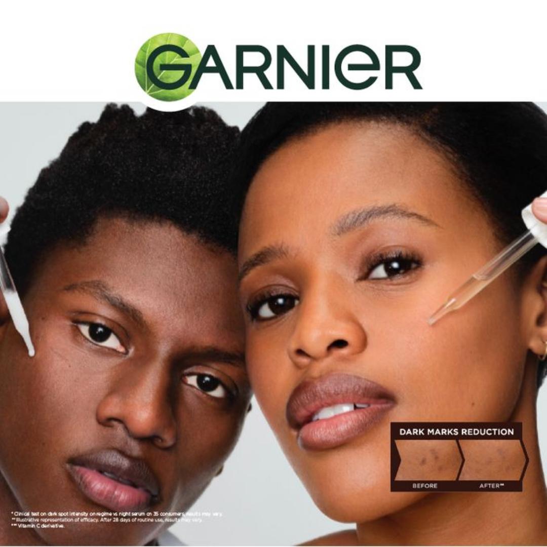 Garnier Twin Pack Even & Bright Vitamin C Brightening Booster Face Serum 30ml -Dark Spots Corrector With Niaciniamide + Salicylic Acid