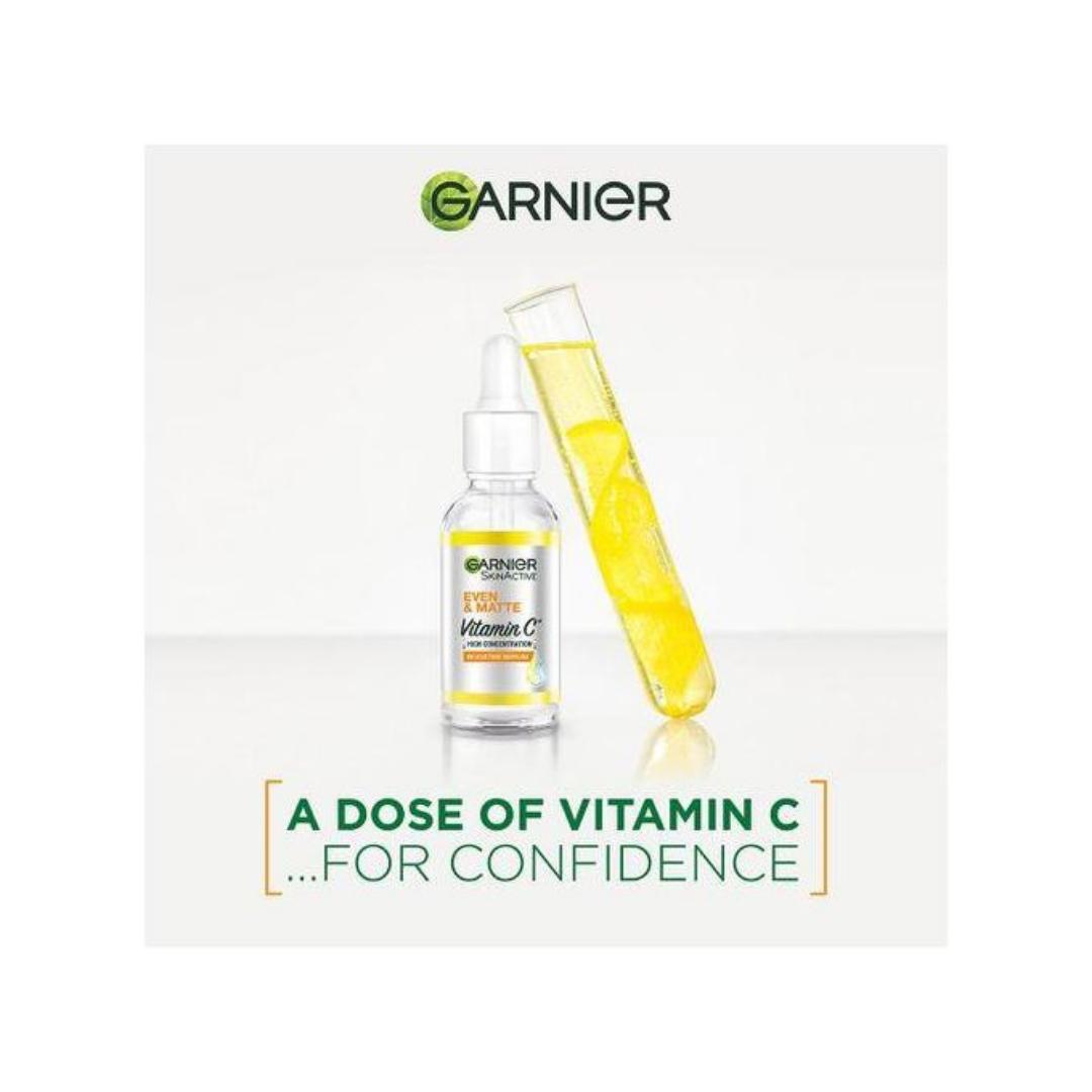 Garnier Twin Pack Even & Bright Vitamin C Brightening Booster Face Serum 30ml -Dark Spots Corrector With Niaciniamide + Salicylic Acid