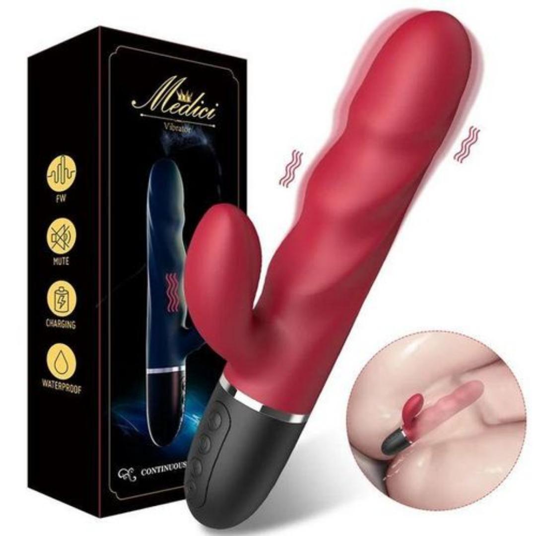 Medici 24cm Huge RABBIT Dildo RECHARGEABLE Vibrator for Women G Spot Vibrating Female Vagina Orgasm Masturbator Sexy Toys for Couple Sextoy