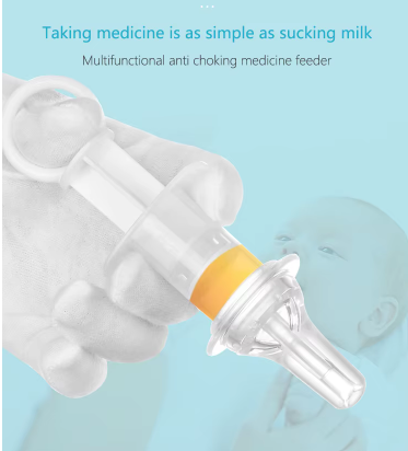 Top Quality Baby Medicine Dispenser Syringe With Pacifier Anti-Choking Silicone Clear BPA Free Baby Medicine Feeder
