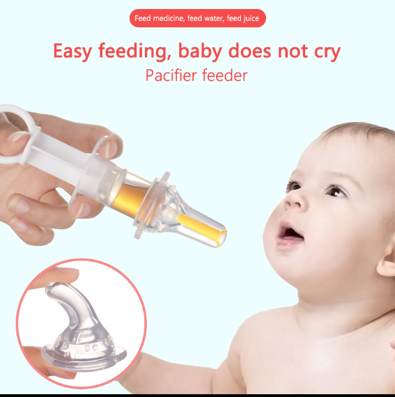 Top Quality Baby Medicine Dispenser Syringe With Pacifier Anti-Choking Silicone Clear BPA Free Baby Medicine Feeder