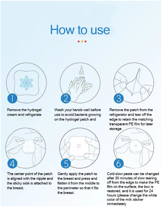 2025 Hot Selling OEM Relief Hydrogel Breast Pads Reusable Cooling Nursing Pad for Maternity Moms with Sore Nipples