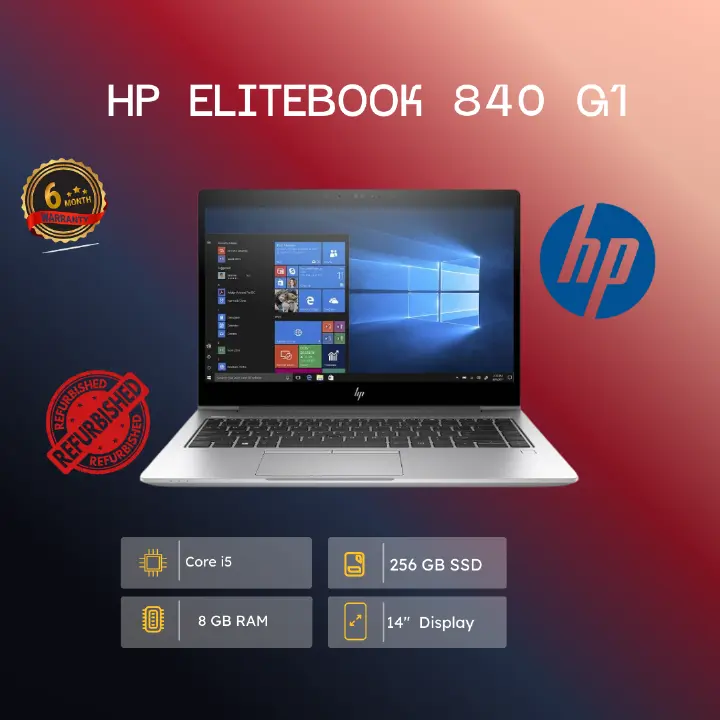 HP ELITEBOOK 840 G1 WITH INTEL CORE I5 4TH GEN, 8GB RAM, 256GB SSD! FAST, DURABLE, 14" HD+ DISPLAY. PERFECT FOR WORK AND TRAVEL. SLEEK DESIGN WITH ROBUST PERFORMANCE!