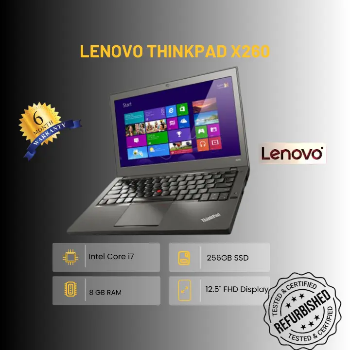 👌CHEAP DEAL!! POWERFUL THINKPAD X260 I7 6TH GEN WITH 8GB RAM, 256GB SSD, 12.5″ IPS/HD ANTI-GLARE SCREEN, WIFI AC, RUGGED BUILD, SWAPPABLE BATTERIES, ULTRAPORTABLE (~1.3 KG), GREAT FOR WORK ANYWHERE.