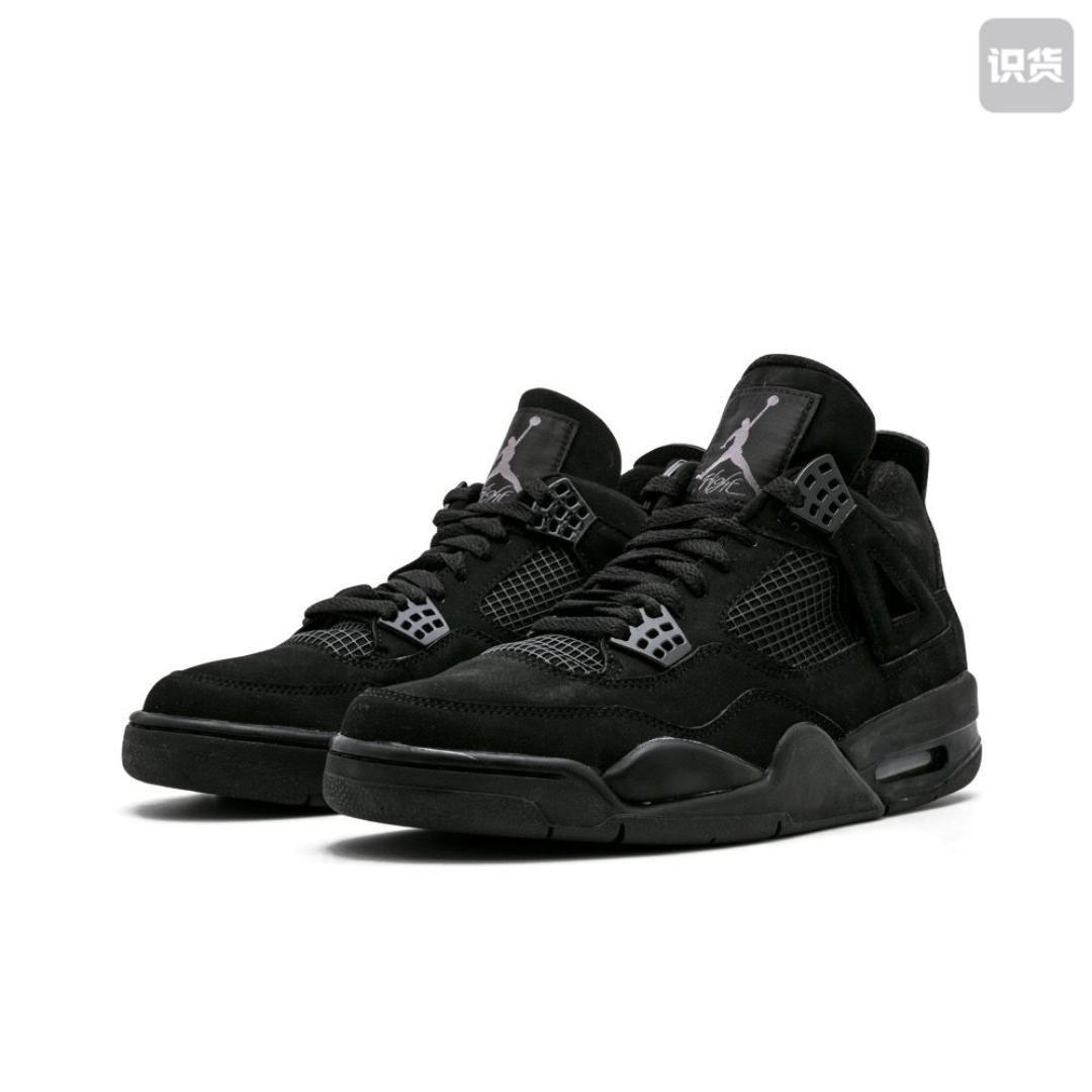 Jordan 4 retro Black Cat 🐈‍⬛️ unisex leather sneaker shoe