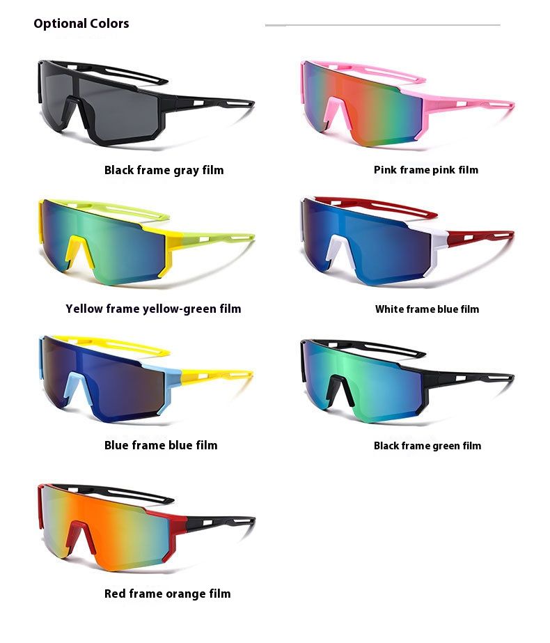 Kids Outdoor Sports Glasses UV400 Protection Anti-Dust Windproof for Cycling Colorful Unisex Durable Frame with Elastic Strap Non-Slip & Shatterproof
