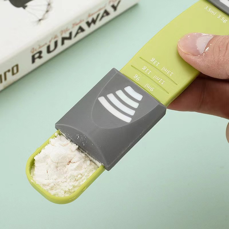 Adjustable Measuring Spoon 8 Level Kitchen Coffee Precise Scoop Set Cooking Tool