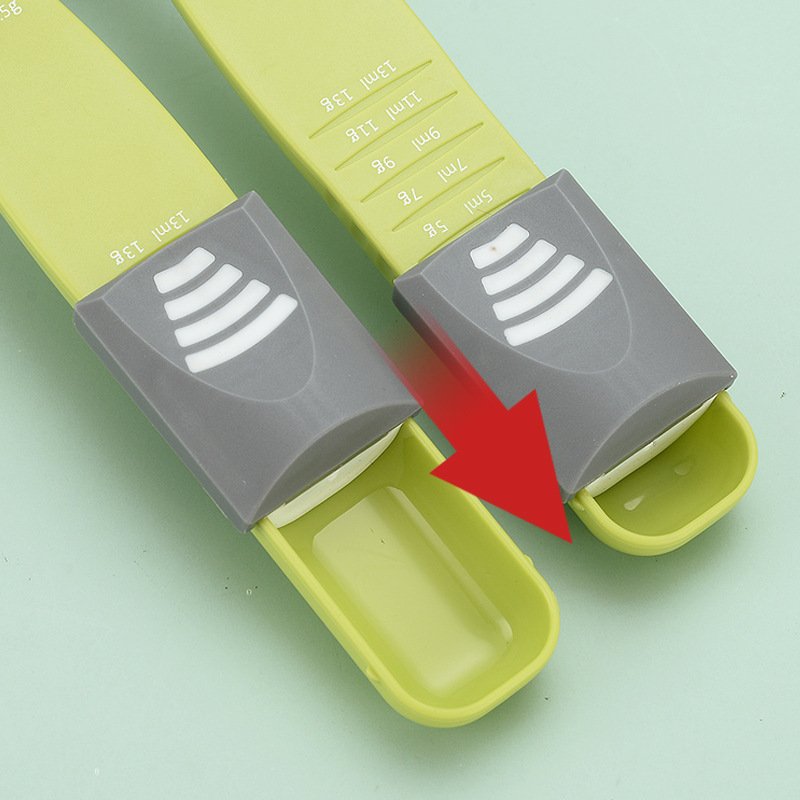 Adjustable Measuring Spoon 8 Level Kitchen Coffee Precise Scoop Set Cooking Tool