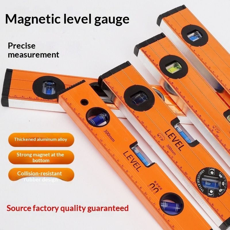 Level multi-specification high-precision cast aluminum strong magnetic level professional household measuring tool